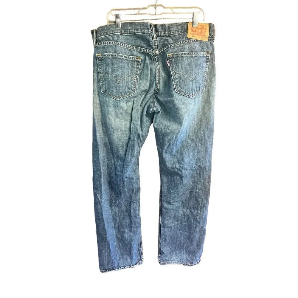 Levi 559 Relaxed Straight Fit Jeans Sz 36-31  I